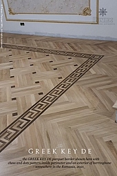 No.17-The GREEK KEY DE hardwood border installed