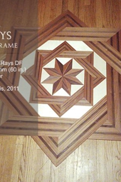 No.45-8 RAYS DF II wood floor medallion installed