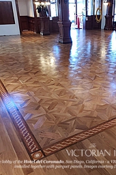No.50-VICTORIAN II hardwood floor border installed at Del Coronado