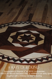 No.52-8 RAYS DF ROUND wood floor medallion