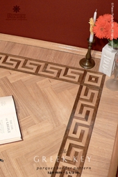 No.5-GREEK KEY hardwood border inlay