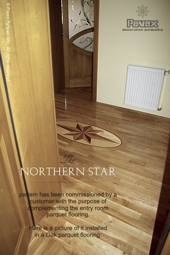 No.67-NORTHERN STAR wood floor medallion