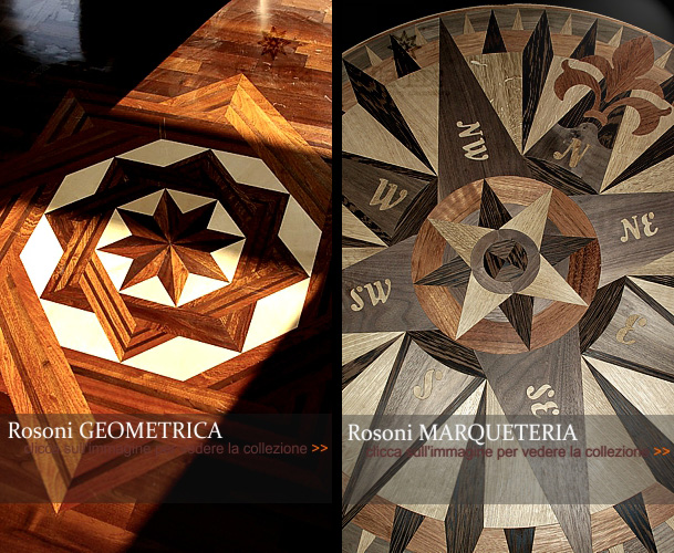 rosoni parquet intarsio, centristanza intarsiati parquet