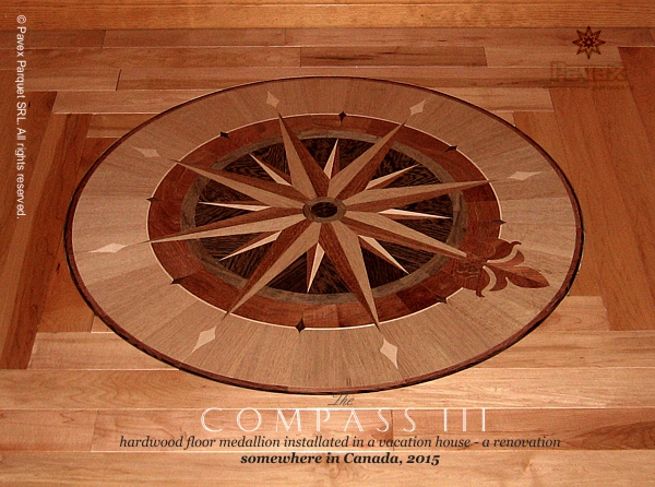 No.155: The COMPASS III hardwood floor medallion, Canada, 2015
