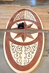 The RICAVOLI hardood floor medallion inlay