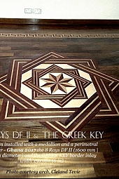 The 8 RAYS DF II wood floor medallion pattern