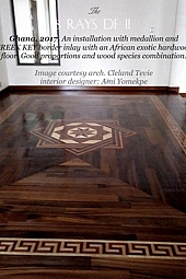 The Ghana parquet floor installation