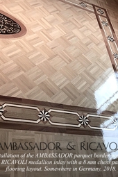The RICAVOLI and AMBASSADOR parquet floor inlay patterns