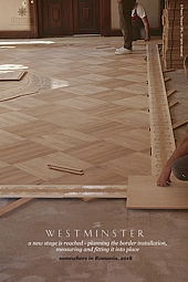 The WESTMINSTER hardwood floor inlays installation - VI