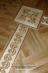 The WESTMINSTER hardwood floor border inlay