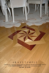 8 RAYS SIMPLE II wood flooring medallion