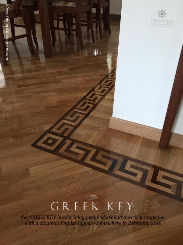 No.223-The GREEK KEY hardwood floor border