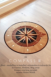 The COMPASS II medallion inlay installed
