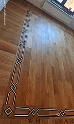The WHITE SARDI wood floor border