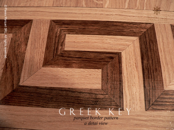No.16: Greek Key hardwood floor border - detail