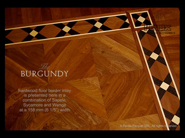 No.50: Burgundy hardwood floor border