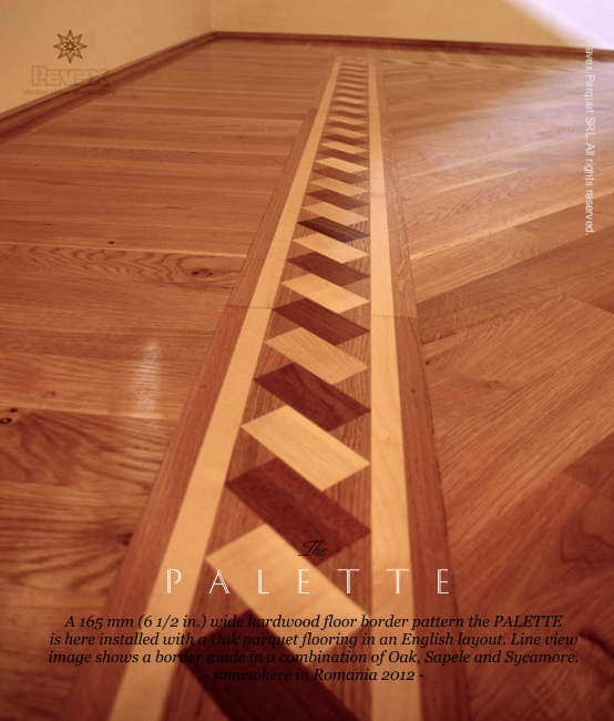 No.69 The Palette Hardwood Border Installed Line View Pavex Parquet
