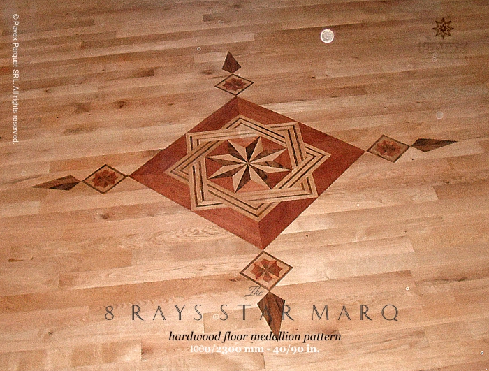 No.78: The 8 Rays Marq hardwood floor medallion